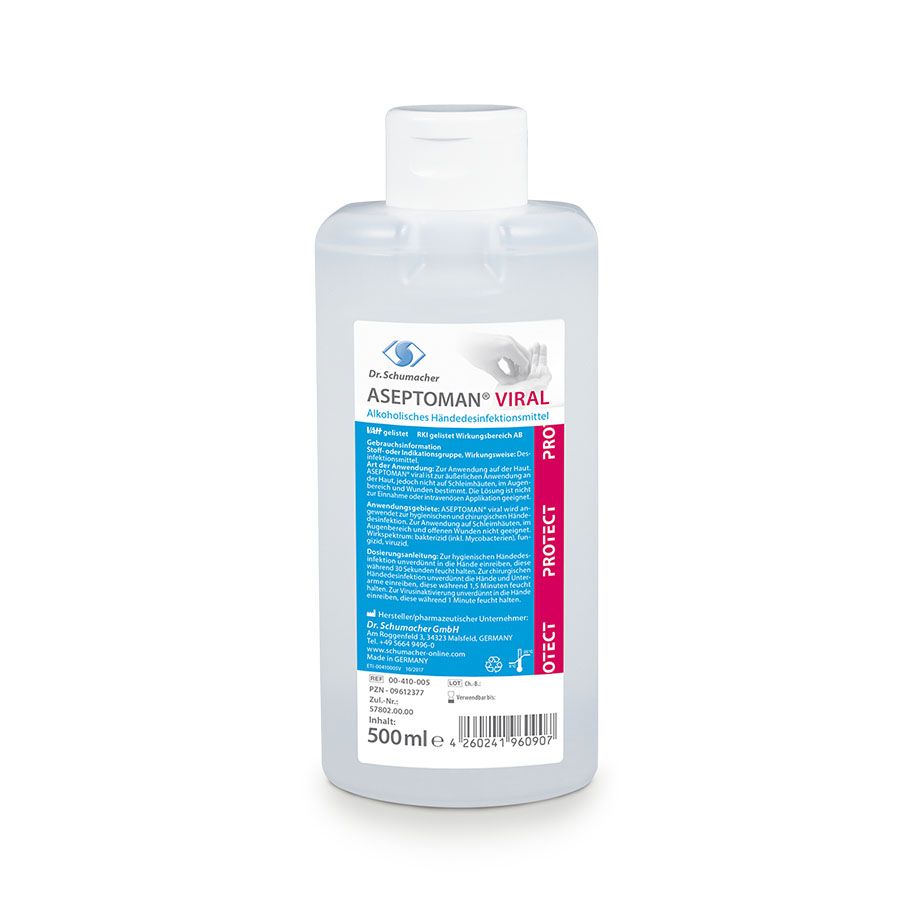 Aseptoman Viral, Hände-Desinfektion, 500 ml Spenderflasche